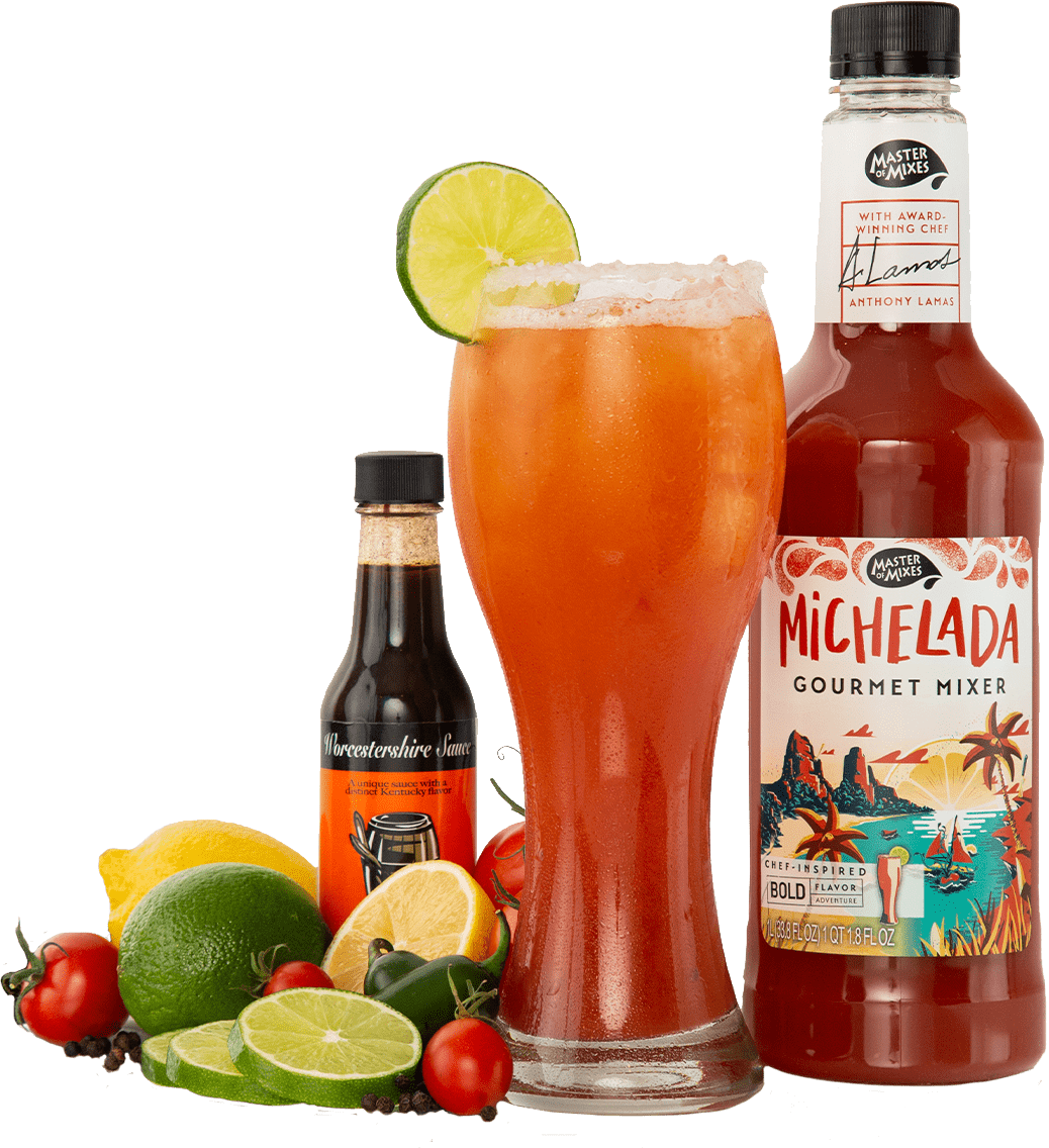 Limomix Michelada, beer drinking mix in a novelty dispenser